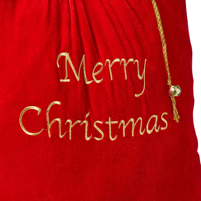 Fun World Costumes Men's Santa Sack, Red/Gold, One Size - Image 3